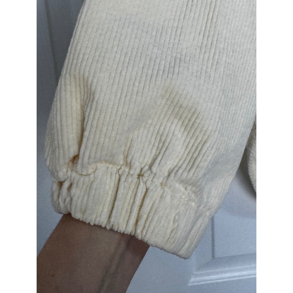 Maeve Anthropologie Cream Yellow Corduroy Shacket Button Down Oversize Jacket XS - Picture 4 of 8